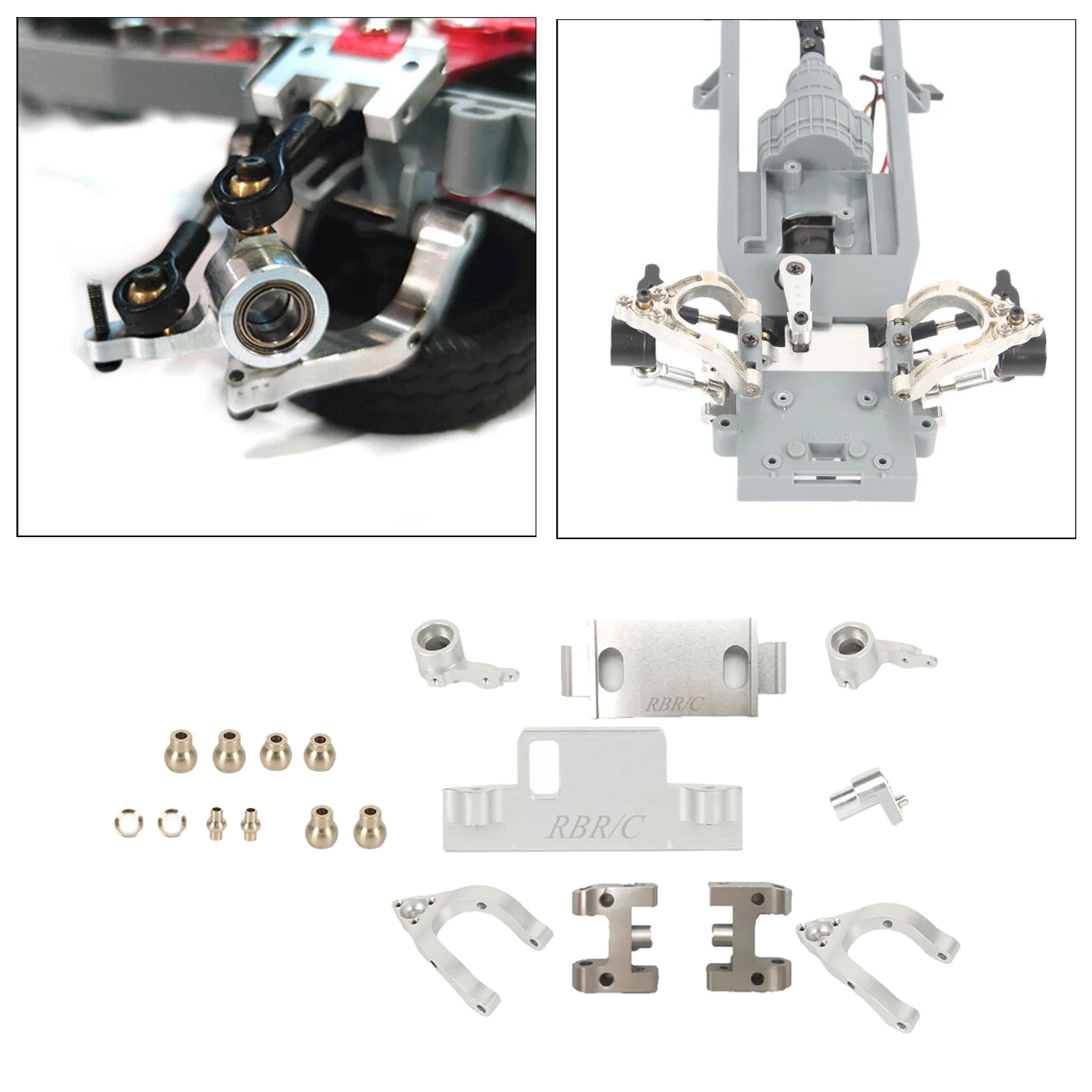 

CNC Alloy Upper Lower Swing Arm Set for WPL D12 1:10 RC Crawler Vehicle Upgrade Parts