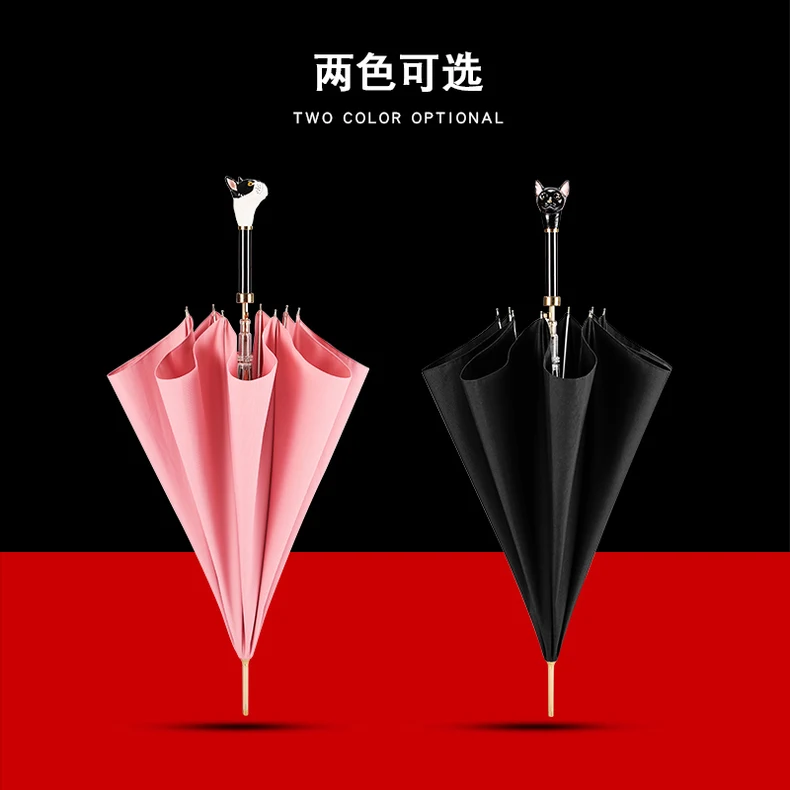 Economici Creativo Testa Di Animale Ombrello Pioggia Donne Cute Girl Manico Lungo Ombrello Sun Clear Regalo Antivento Ombrelli Da Pioggia Paraguas SY293