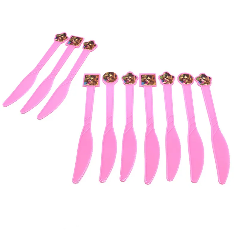 Knives-10pcs 5 шт. вечерние 18 дюймовые Мультяшные игрушки Маша и Медведь, декоративные алюминиевые воздушные шары для первого дня рождения, вечерние принадлежности для мальчиков - Цвет: Knives-10pcs