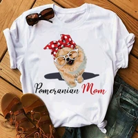 women t shirt tops pomeranian mom tshirt dog harajuku i love mom t shirt female summer o neck short sleeve tee shirt clothing