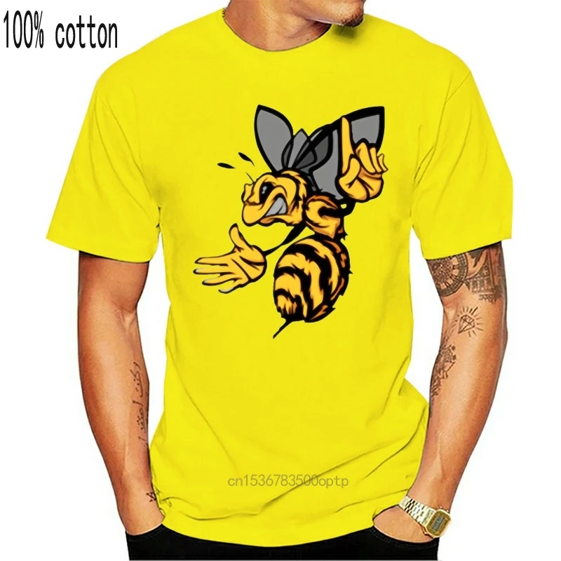 Мужская хлопковая футболка с принтом злые орешки желтые футболки пчелами