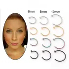 1 шт. 6810 мм модная U-образная открывающаяся медицинская ногтевая перегородка из нержавеющей стали искусственная перегородка пирсинг ювелирные изделия