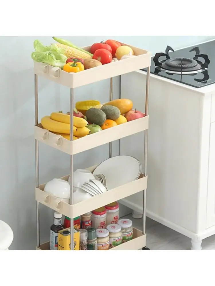 

Punch-Free Floor-Standing Pushable Household Bathroom Shelves D0ADBathroom Accessories