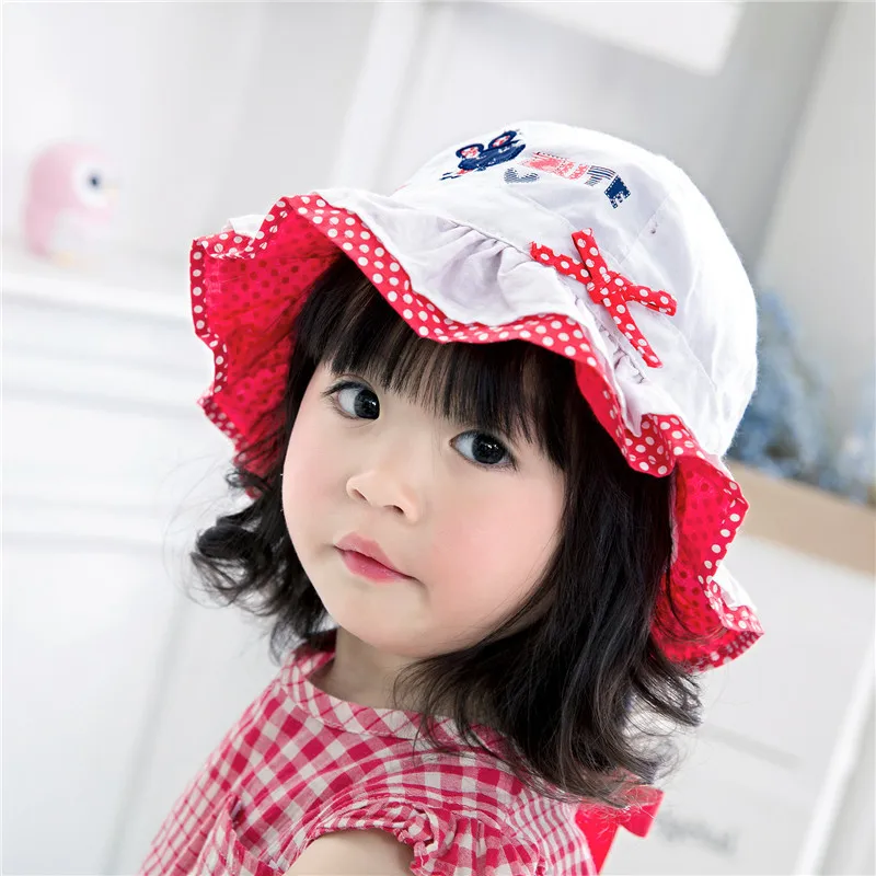 Summer Girls Hat Cute Outdoor Baby Sun Beach Wide Brim Toddler Kids Cap Floral Owl | Детская одежда и обувь