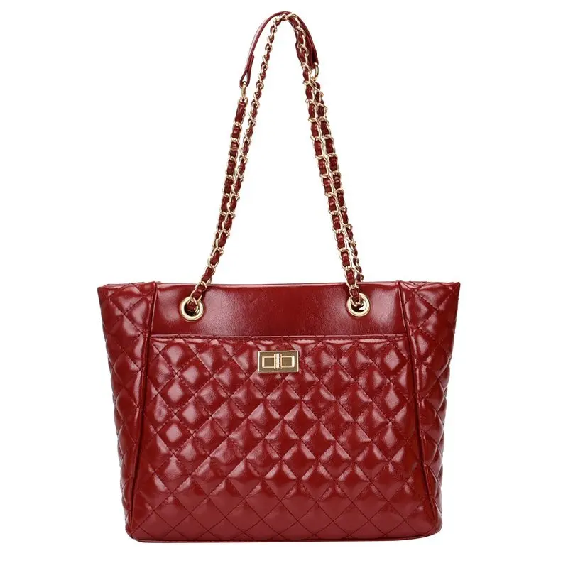 

Large Capacity Solid Color Women's Chain Rhomboid Shoulder Bag Purses and Handbags Bags for Women 2021 Bolsos De Mujer Sac Femme