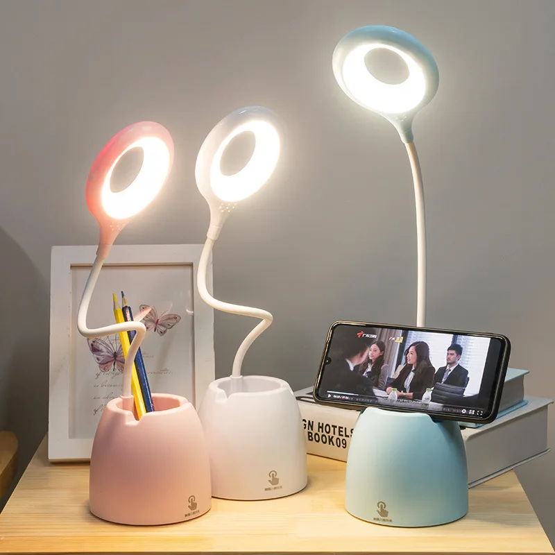 

Led Creative Book Holder Touch Bedside tablelight Bedroom Student Reading Lamp USB Charging Clip Eye Protection Small Table Lamp