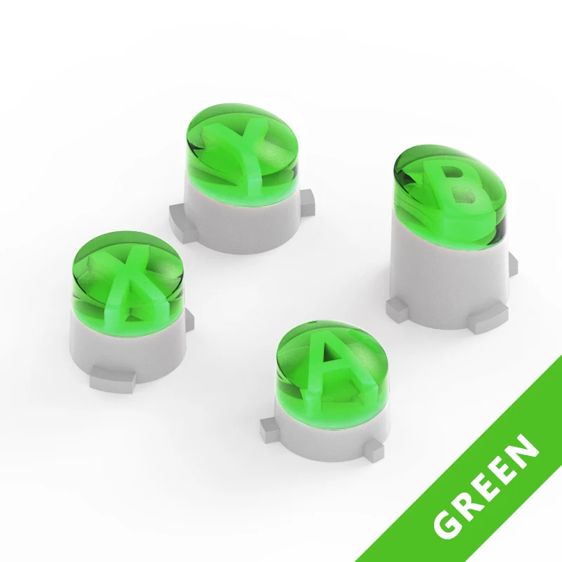 Transparent green Replacement Buttons ABXY Kit for Microsoft Xbox One/Slim Spare parts Button For Xbox One Elite Wireless Controller Accessories - Цвет: Transparent green