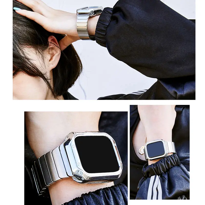 Watch Cover for Apple Watch band Case 7 6 SE 5 4 3 2 1 42MM 38MM Soft Clear TPU Screen Protector for iWatch 4 3 strap 44MM 40MM