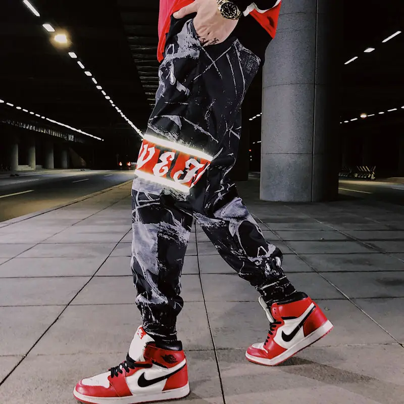 Брюки карго мужские повседневные Джоггеры в стиле хип хоп спортивные штаны с
