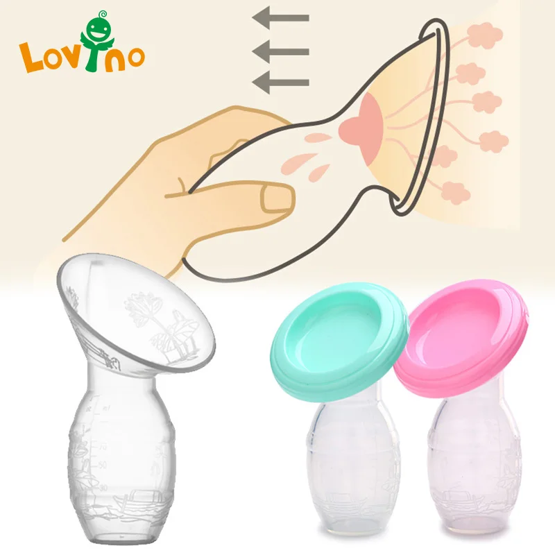 Baby Feeding Manual Breast Pump Partner Breast Collector Automatic Correction Breast Milk Silicone Pumps