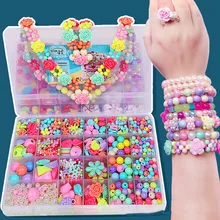 Beaded Baby Toys Toddlers Handmade Storage Box DIY Crafts Production Material Package Necklace Bracelet Educational Girls Gifts