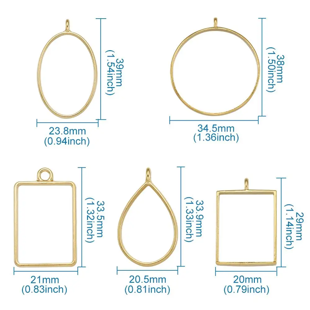 Сплав открытая спина ободок Большие Подвески для DIY эпоксидная смола