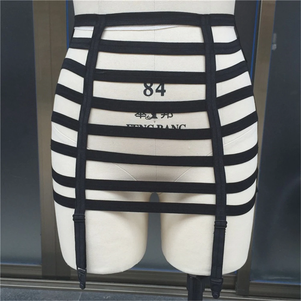 Для женщин сексуальная подвязка в готическом стиле ремень черный эластичный