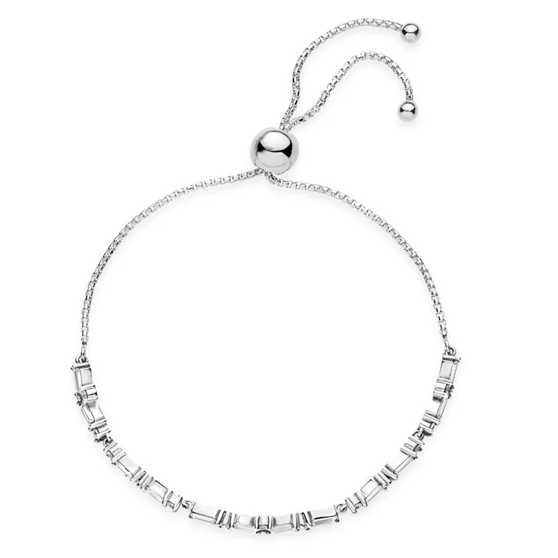 

YPD32 925 Silver Zircon Bracelet Girl Birthday Party DIY Bracelet Gift