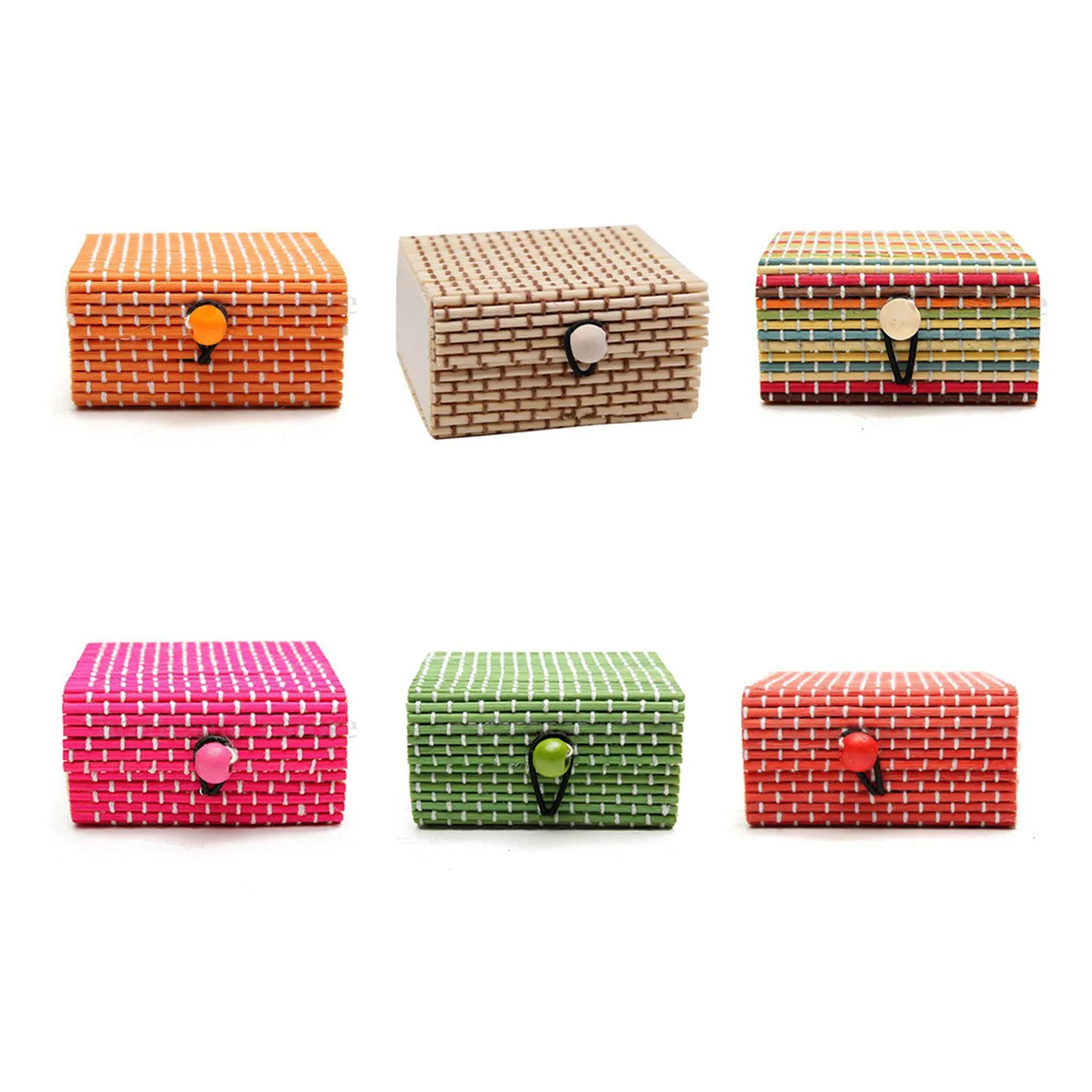 

1PC Jewelry Storage Boxes Holder Gift flower color Storage Boxes New Fashion Ring Necklace Earrings Bamboo Wooden Case