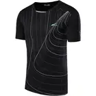 Jeansian Мужская Спортивная футболка, футболка для бега, тренажерного зала, фитнеса, тренировок, футбола, короткая, быстросохнущая, LSL606 Black2