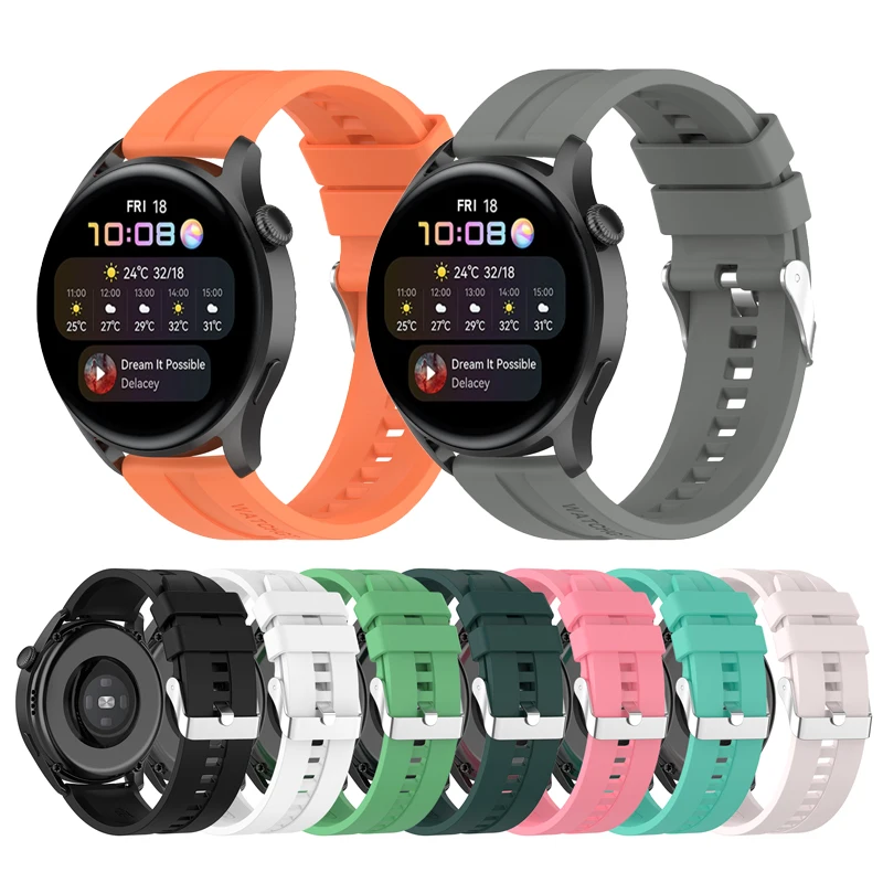 

Silicone Strap For Huawei Watch 3 / 3 Pro Bracelet band 22mm Sports Watchband for Huawei GT 2 Pro / GT2 GT 46mm 42mm Smart Watch