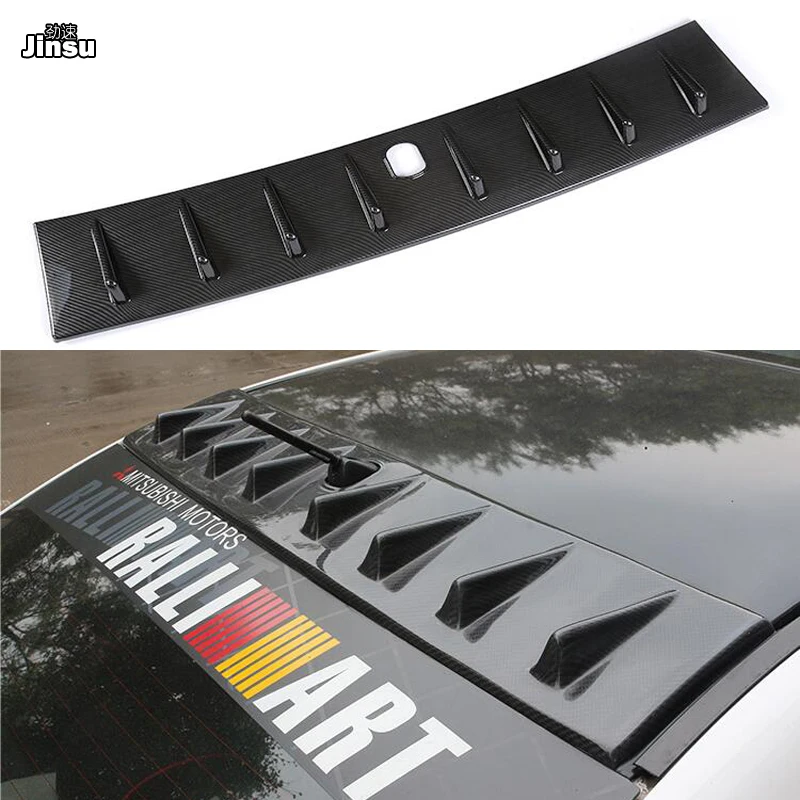 Поддельный и имитирующий углеродное волокно задний спойлер на крышу губа для