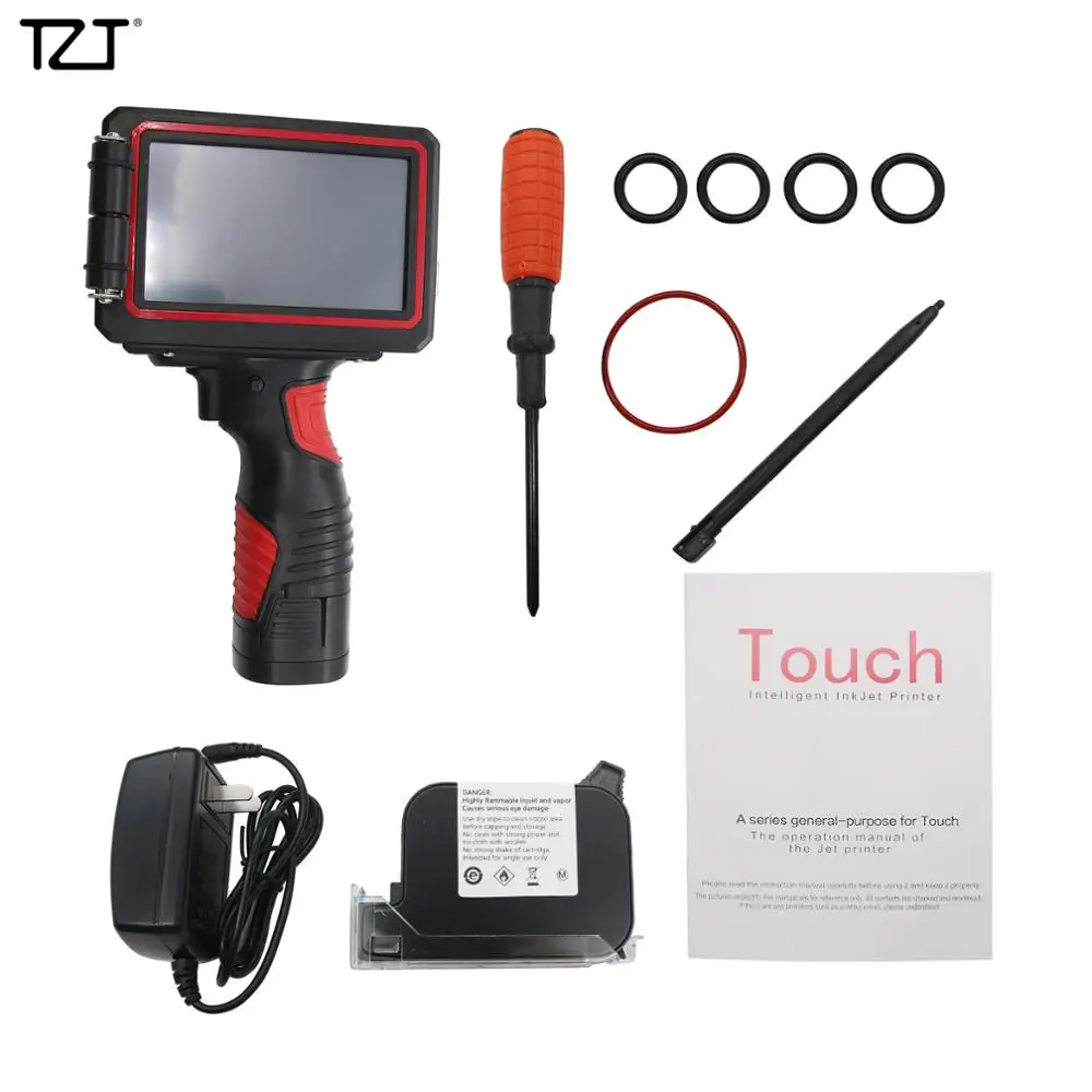 

TZT 5" 600DPI LED Screen Handheld Inkjet Printer Smart Date Coder Ink Coding machine