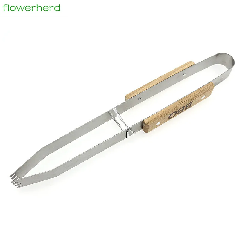

3 sets of barbecue tools set stainless steel barbecue utensils barbecue spatula pliers fork and pounding lathe ZD
