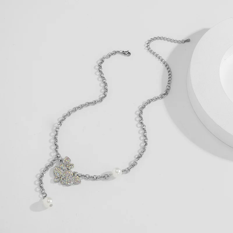 

POTCET Stainless Steel Necklace Titanium Steel Geometric Irregularity Travel Anniversary Jewelry