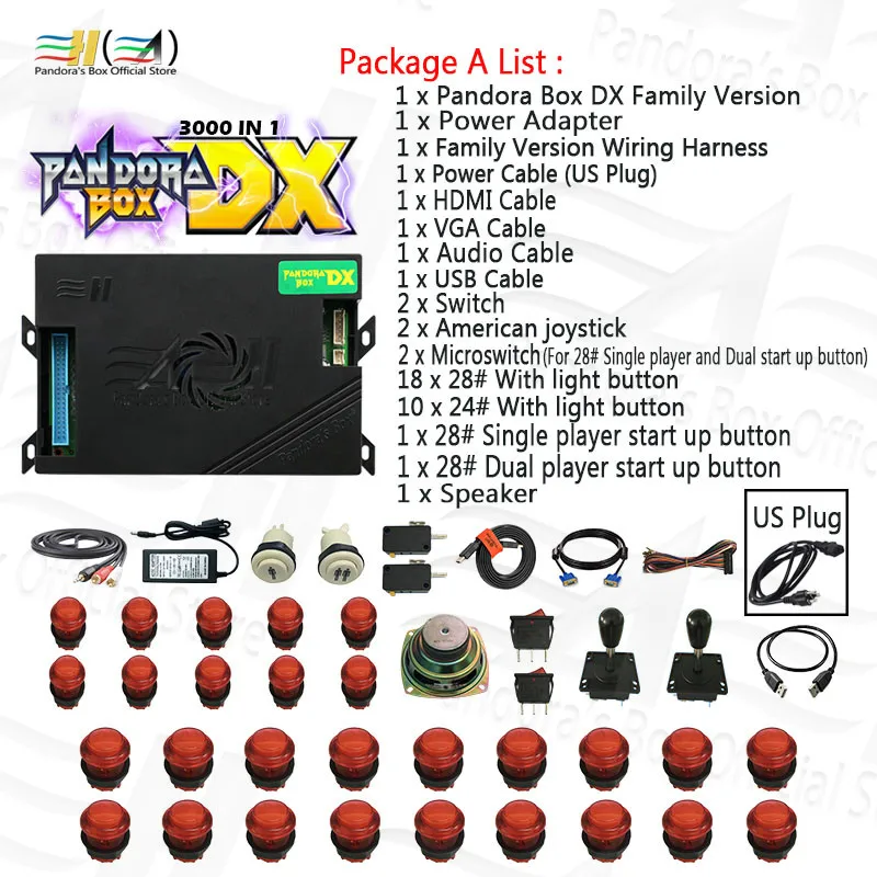 Pandora box DX 3000 в 1 Diy usb джойстик аркадная кнопка переключатель аркадный кнопки