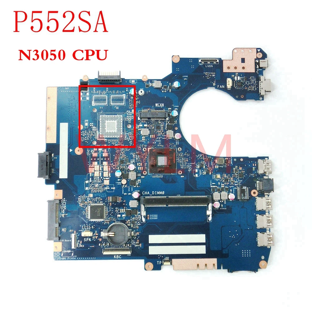 

P552SA N3050 CPU материнская плата REV2.1 для ASUS P552SA P552S P552SJ PRO552SJ материнская плата для ноутбука 60NX00P0-MB1510 100% протестированная
