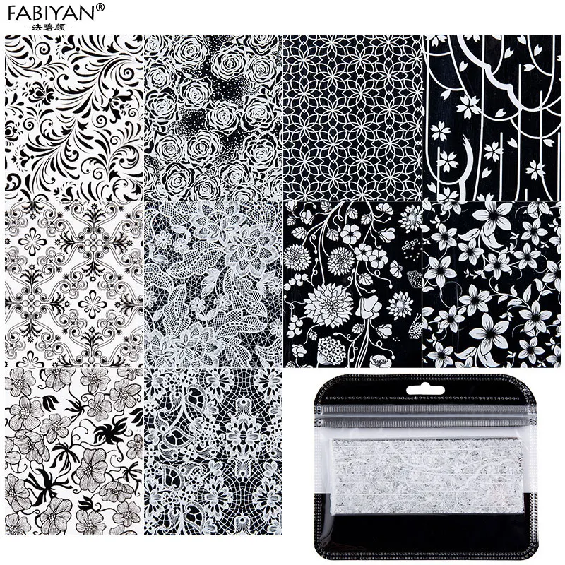 10 шт. кружевные наклейки для дизайна ногтей|Стикеры и наклейки| |