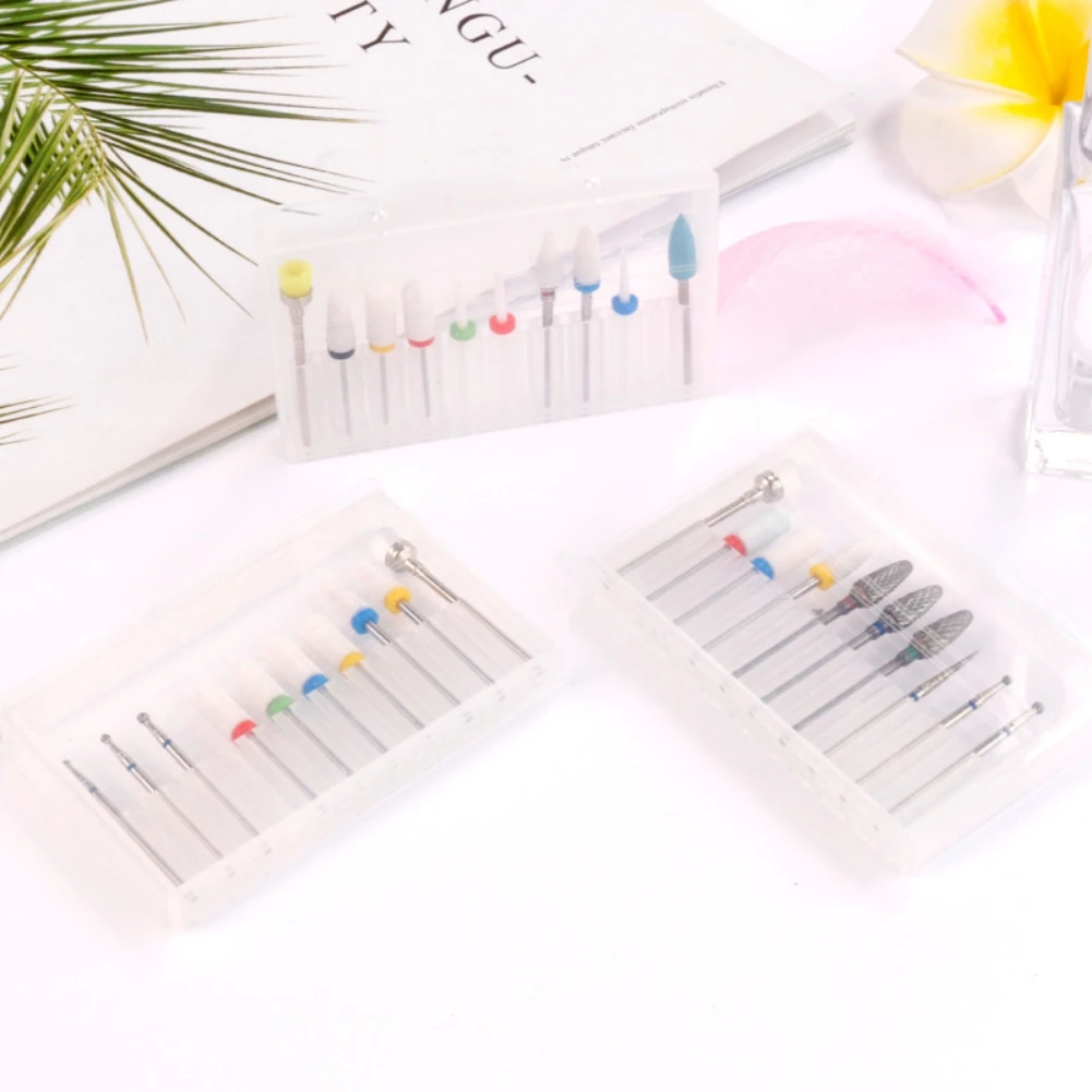 

Nails Nail Drill Bits Cuticle Remover Ceramic Nail Drill Bits Nail Drill Bits Set for Acrylic Gel Crystal Nail Extension 10Pcs