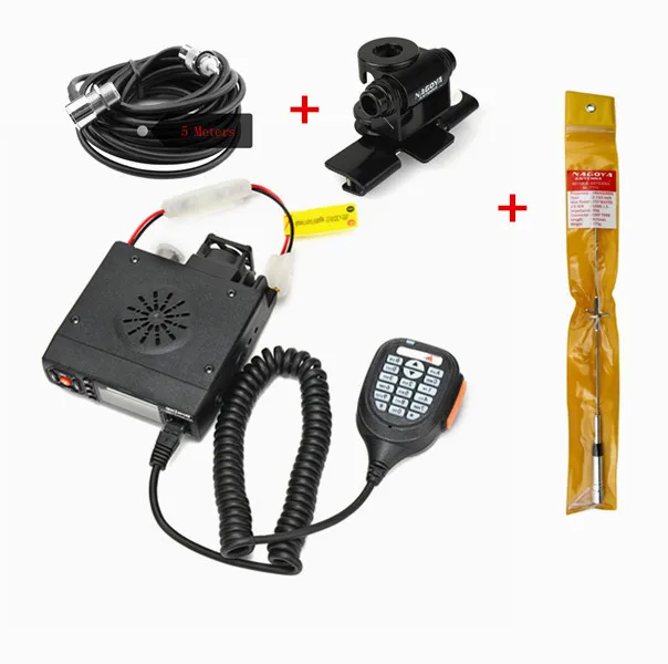 Add antenna package Baojie BJ-218, дальность действия, мини автомобильный мобильный радиоприемопередатчик 25 Вт, двухдиапазонный VHF/UHF BJ218, автомобильный радиоприемник CB для грузовика - Цвет: Add antenna package