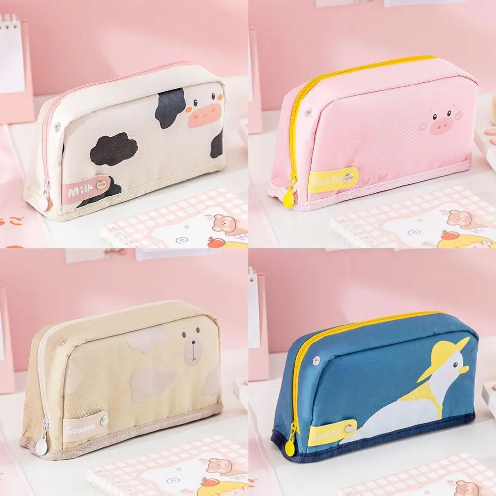 Новинка вместительные школьные принадлежности чехол для ручек с животными