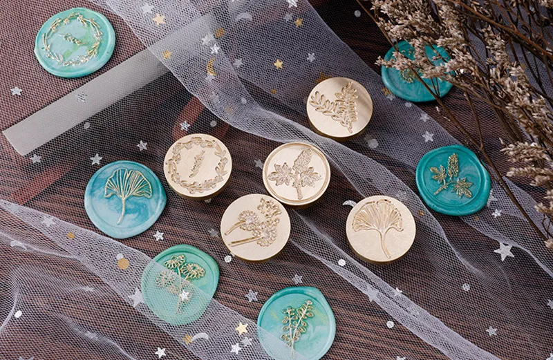 1 шт. завод Печать Цветок Набор восковых печатей с Ретро античном стиле фокусным