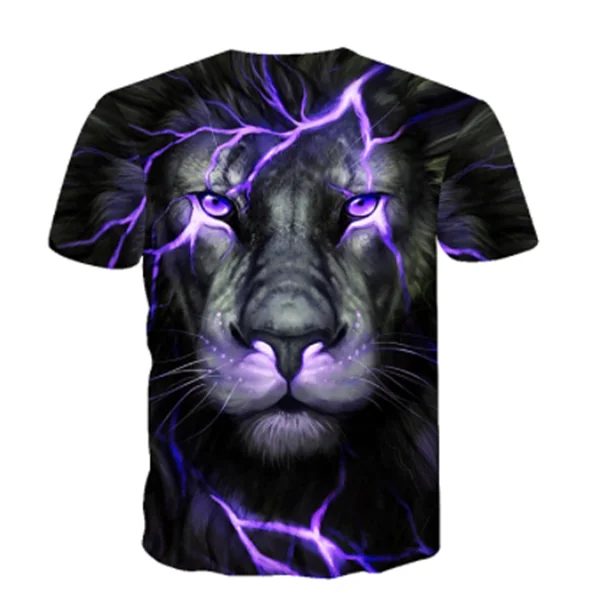 

Футболка мужская с 3d рисунком, модный топ с короткими рукавами, рубашка с принтом животных, дышащая впитывающая пот, лето