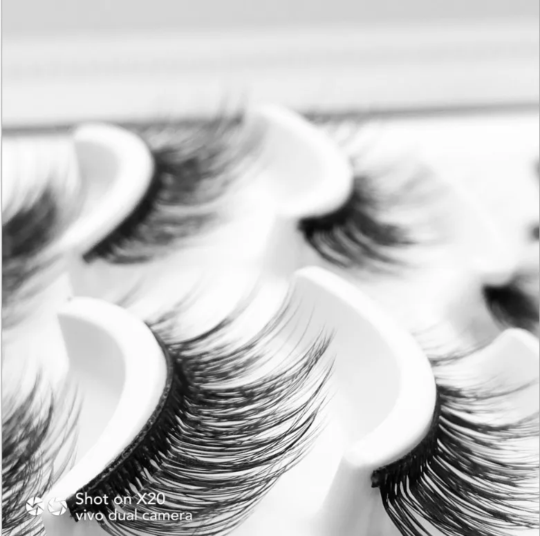Новые 10 пар ручной работы 3d норковые ресницы короткие накладные крест грязные