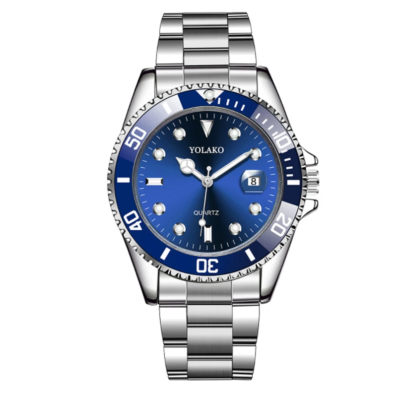 Men's Watch New Luxury Business Watch Men Waterproof Date Green Dial Watches Fashion Male Clock Wrist Watch Relogio Masculino