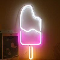 popsicle icecream shaped neon signs led neon lights art wall decorative for room wall kids bedroom birthday gift party bar decor