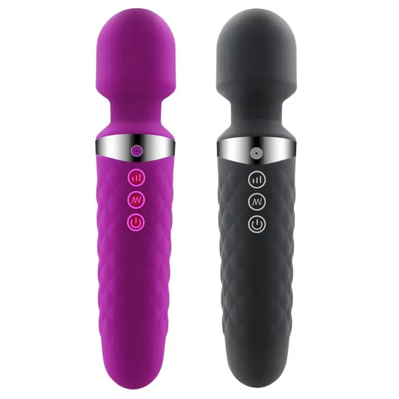 Powerful Clitoris Vibrators USB Recharge Magic Wand AV Vibrator Massager Sexual Wellness Erotic Sex Toys for Women Adult S0991