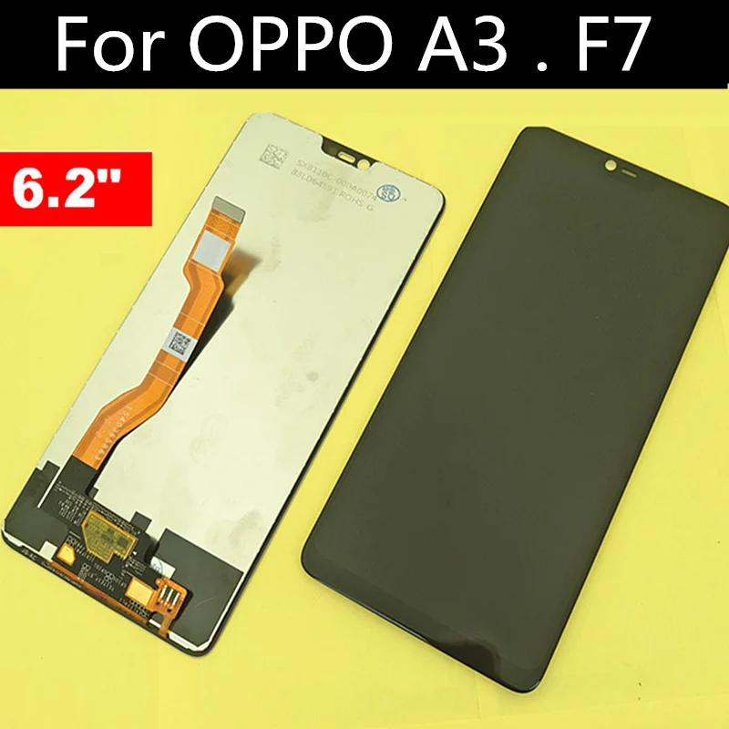 ЖК-дисплей 6 20 дюйма для OPPO A3 F7 зеркальный экран сменная стеклянная панель realme 1 LCD |
