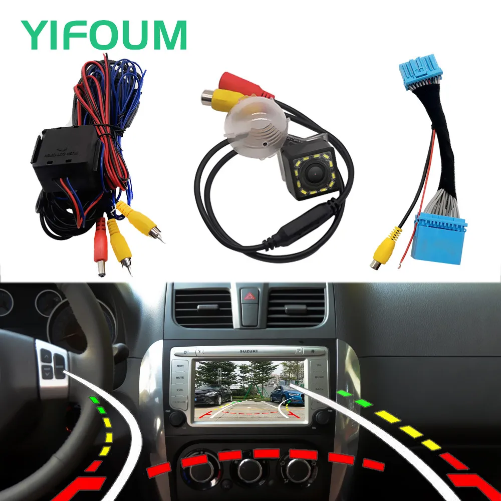 

Динамическая траектория рыбий глаз, HD Автомобильная камера заднего вида, резервная камера заднего вида для Suzuki SX4 SX-4 SX 4 Хэтчбек и оригинальн...