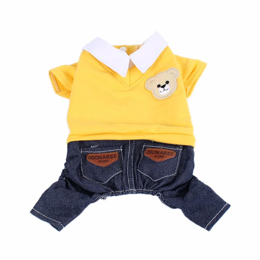 PipiFren Малый одежда для кошек костюм комбинезоны девочек Джинсы Костюм типа