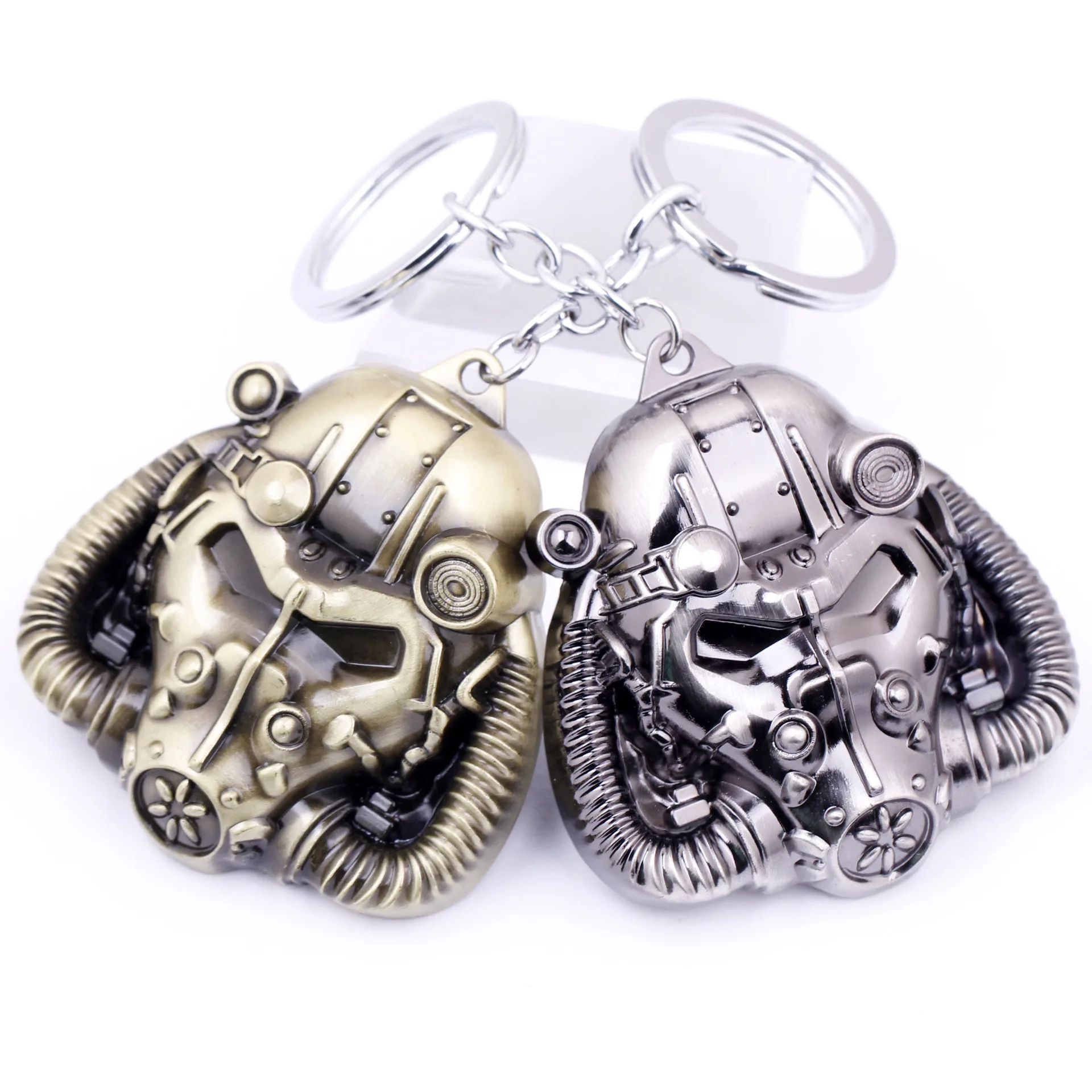 

FALLOUT 4 Game Keychains Accessories peripherals Vault Boy Radiation Mask Action Figures Car Decoration Gift Alloy Key Chains