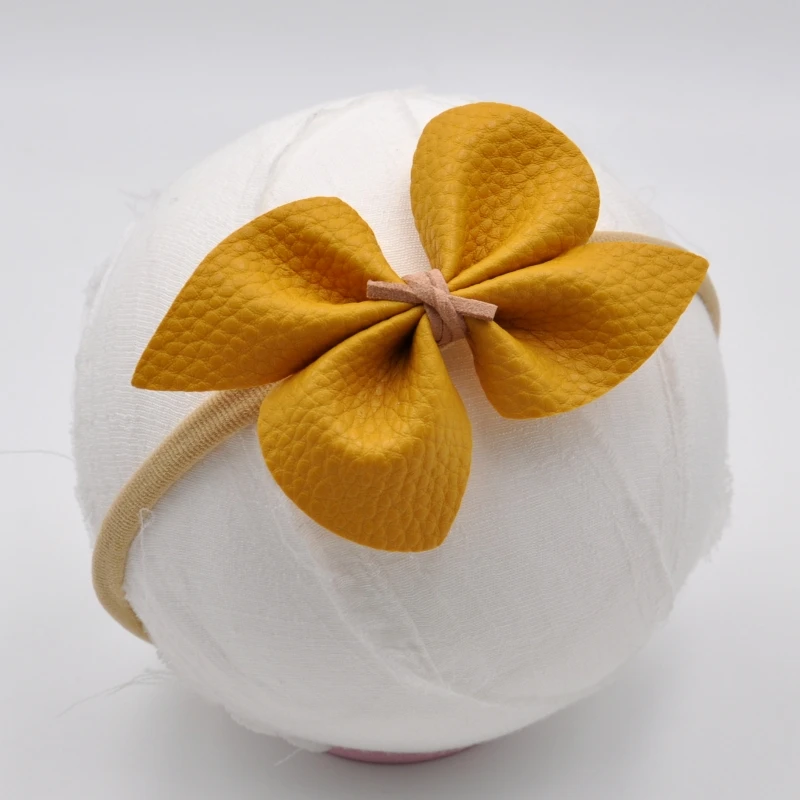 Повязка на голову с бантом из искусственной кожи 20 шт./лот | Детская одежда и обувь