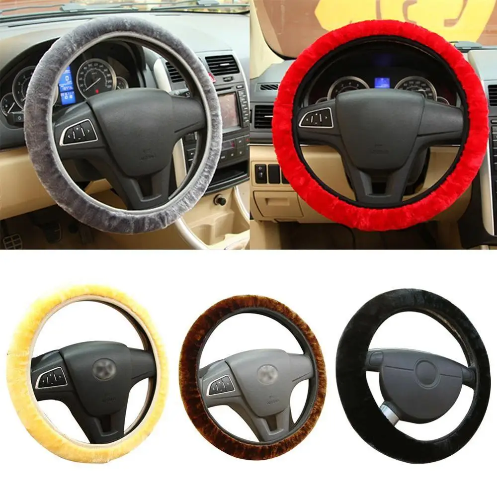 Высококачественный мягкий плюшевый автомобильный чехол на руль сделай сам