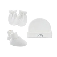 2021 newborn hatglovessocks set for baby boygirl cotton fall casual photography props soft headwear infant nightcap fashion