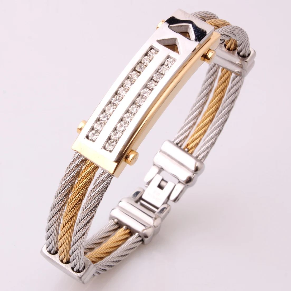 12 мм модные ювелирные изделия из нержавеющей стали серебряного и золотого цвета