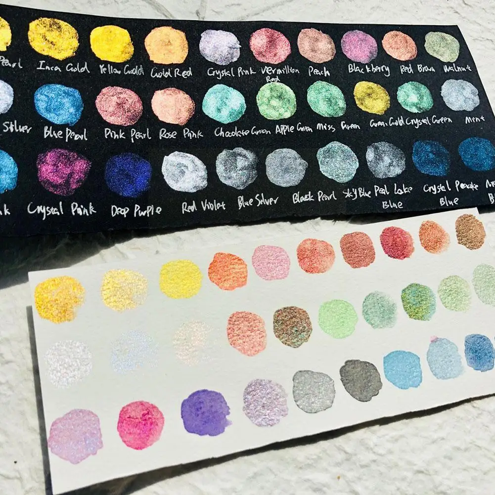 

30 Colors Watercolor Paints Metallic Pearl Water Color Art Paint 2021 Watercolors Handmade Drawing Supplies Nail Pigment N4n1