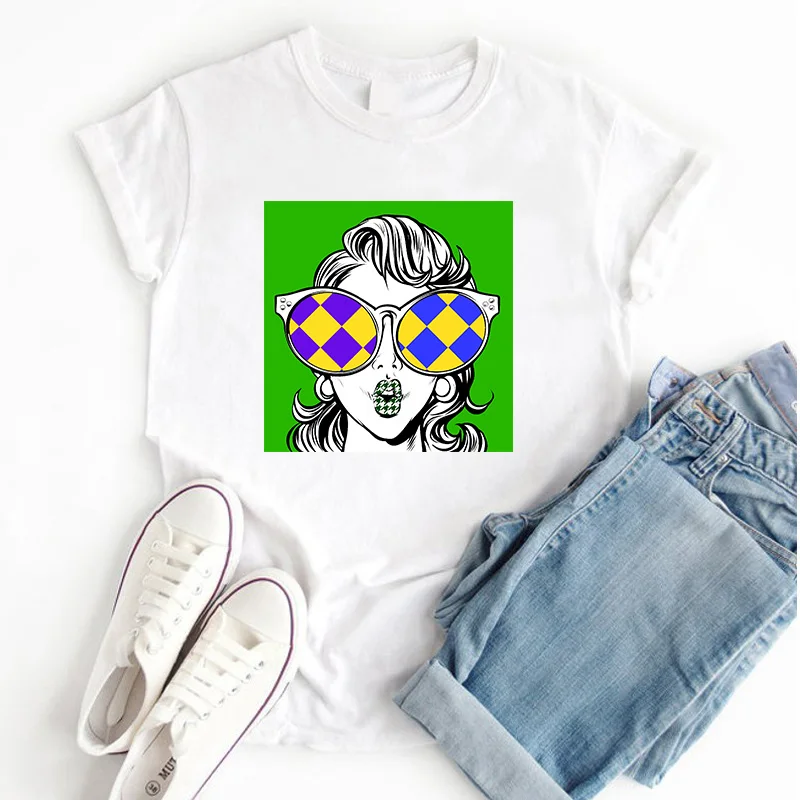 Женская футболка с круглым вырезом Tumblr белая забавным принтом повседневная