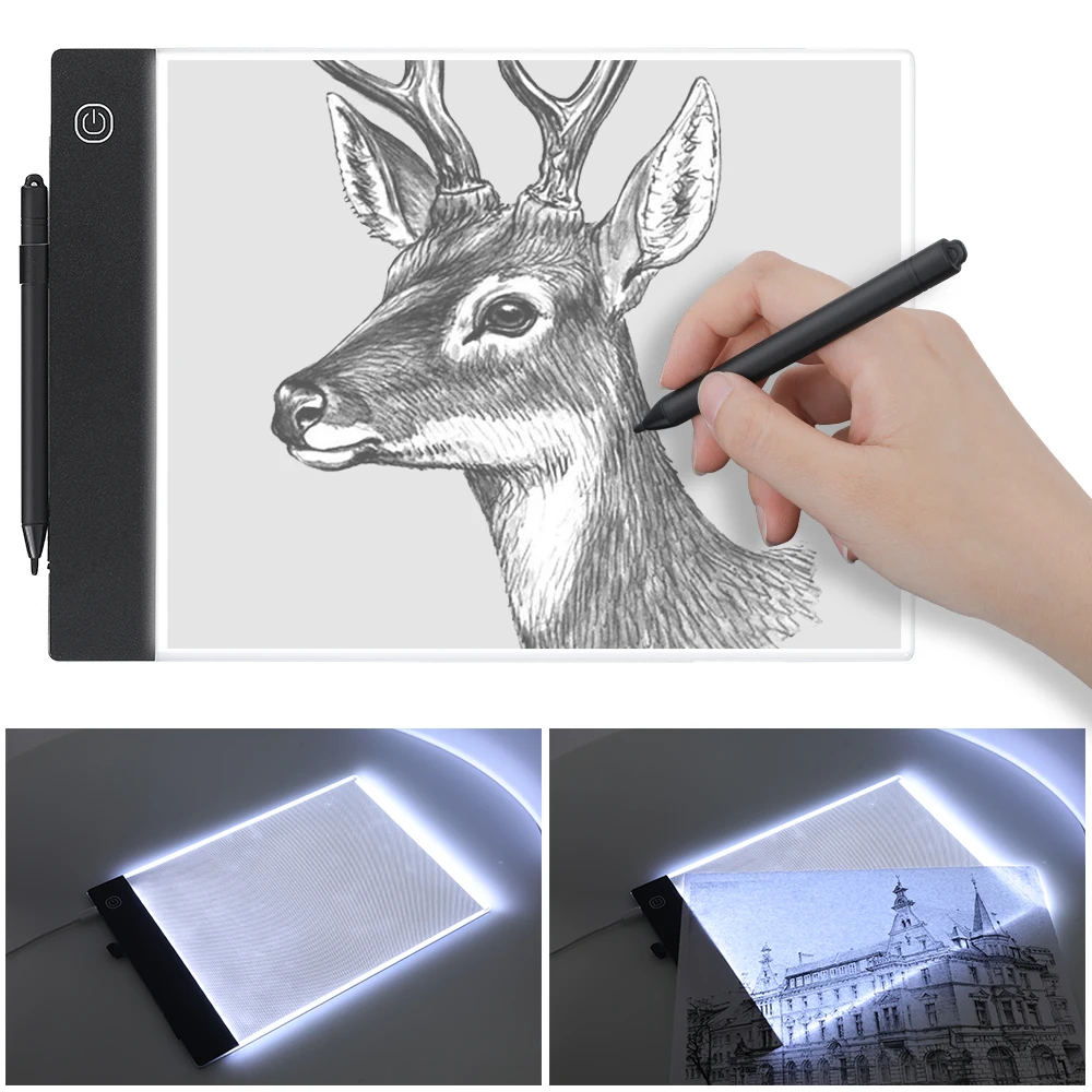 Ультратонкий Светодиодный планшет 2 в 1 для рисования 12 дюймов ЖК-дисплей