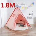 Палатка большая вигвам, Игровая палатка, детские игрушки с ковриком, исходящие игрушки, портативная, для украшения детской комнаты, холщовая, оригинальная треугольная