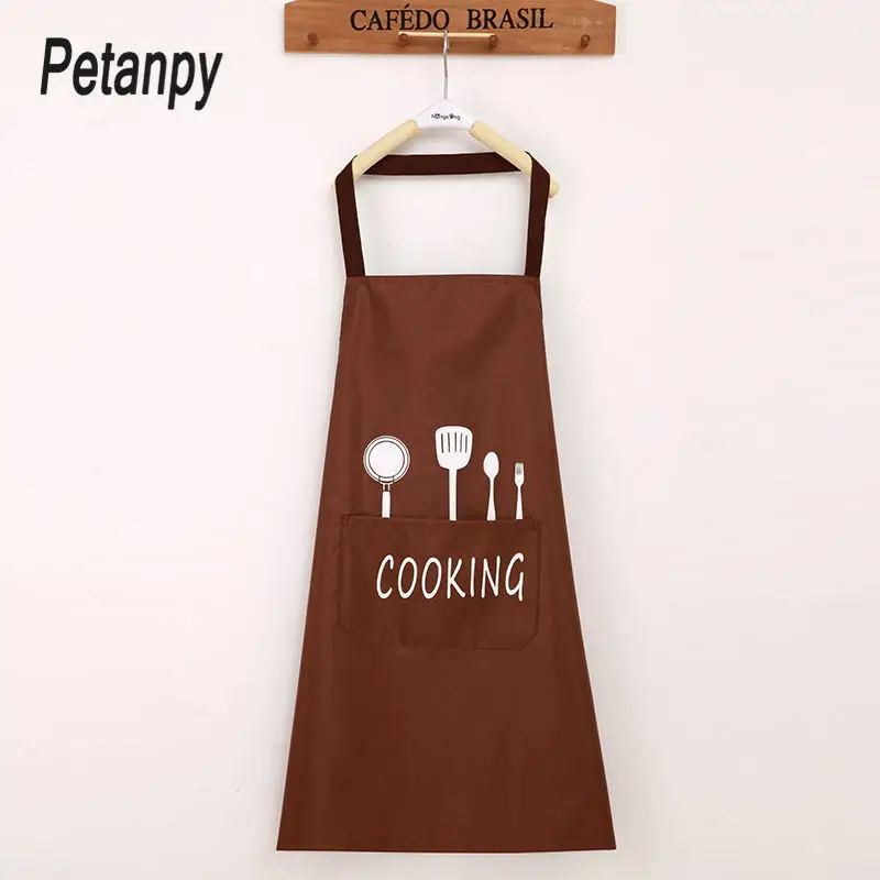 Женский водонепроницаемый маслостойкий фартук кухонный Регулируемый Карманный